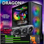 Computador Gaming Amd Ryzen 7 7800X3D Rtx 4080 16GB 32GB 1TB SSD Dragon Series V5 - CHIP7_DRAGON_30XX_V5