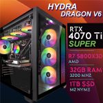 Computador Gaming Amd Ryzen 7 5800X3D Rtx 4070 Ti Super 16GB 32GB 1TB SSD Hydra Dragon V6 - CHIP7_HYDRA_V6