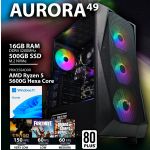Computador Gaming Amd Ryzen 5 5600G 16GB 500GB SSD Windows 11 Home Aurora V49 - CHIP7_AURORA_V49