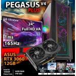 Computador Gaming I5 10400F Rtx 3060 12GB 16GB 1TB SSD Monitor lg 24GQ50F-B 24" Full hd 165HZ 1MS Pegasus V4 Plus - CHIP7_PEGASUS_V4_PLUS