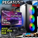 Computador Gaming I5 10400F Rtx 3050 8GB 16GB 512GB SSD Windows 11 Home Monitor lg 24GQ50F-B 24" 165HZ 1MS Pegasus V9 Plus - CHIP7_PEGASUS_V9_PLUS