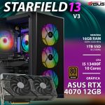 Computador Gaming I5 13400F Rtx 4070 12GB 16GB 1TB SSD STARFIELD13 V3 Powered By Asus - CHIP7_STARFIELD13_V3