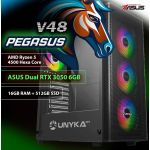 Computador Gaming AMD Ryzen 5 4500 Rtx 3050 6GB 16GB RAM 512GB SSD S/SO Pegasus V48 Powered By Asus