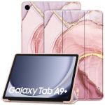 Capa Flip para Samsung Galaxy Tab A9 Plus TP Style Mármore Pink