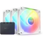 NZXT F120 RGB Core Triple Pack 120x120x26 Branco - RF-C12TF-W1