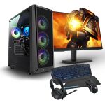 PC Racing AMD Ryzen 5 5600G/16GB/480GB SSD/RTX 3050+ Pantalla 24" FullHD + Combo Gaming