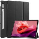 Cool Acessorios Capa de Couro Preta para Lenovo Tab P12 12.7"
