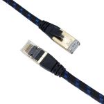 Ligation Cabo de Rede Patch Cord Cable CAT.8 S/FTP 1m Preto/Azul