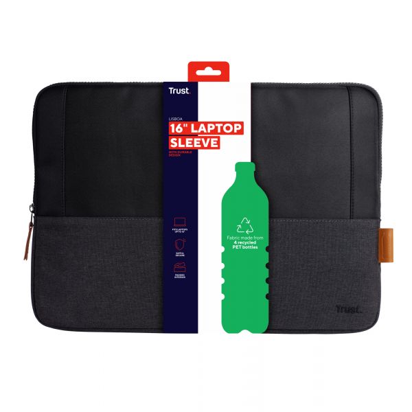 Trust Lisboa Sleeve para Portátil até 16" Preta