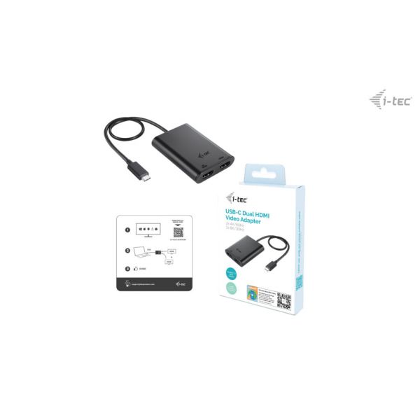 I-Tec Hub USB-C Dual 4K/60Hz (single 8K/30Hz) HDMI Video Adapter
