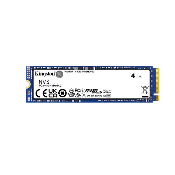 SSD Kingston 4TB NV3 M.2 PCIe 4.0 NVMe - SNV3S/4000G