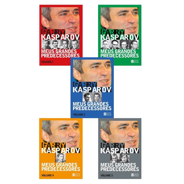 BOX Meus Grandes Predecessores, Garry Kasparov os 5 livros da coleção