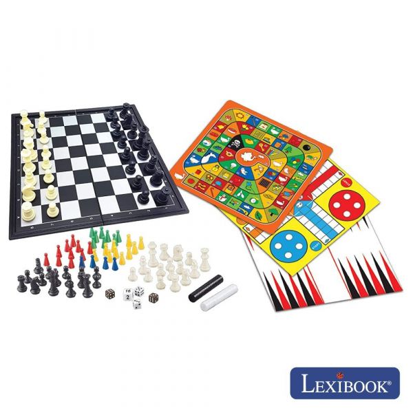 Jogo tabuleiro magnetico xadrez dama ludo multi 5 em 1 grande chess set