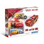 Clementoni Puzzle 104 Peças + 3D Model - Cars - 20160