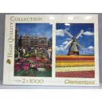 Clementoni Puzzle 2x1000 Peças - Bruxelas e Moinho Holanda - 90855