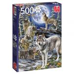 Jumbo Puzzle Wolf Pack In Winter 500 Peças