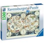 Ravensburger 16003, Puzzle 1500 Peças Mapa.