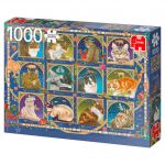 Jumbo Puzzle Horóscopo para Gatos 1000 Peças