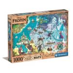 Clementoni Puzzle 1000 Peças Disney Maps Frozen