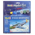 Revell 1/72 Aircraft P-51D Mustang Kit Model Set - 64148