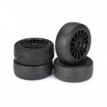 Absima Wheel Set Onroad - 15 Spoke / Slick - Black 1:10 (4 Pcs) 2510001