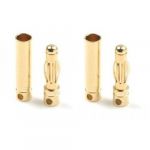 Tt Modelismo 4.0mm Gold Connector "long", Male + Female Ttm00171