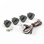 Fastrax Light Set W/led,lenses Wire Connector 4PC - Rectangle FAST2340