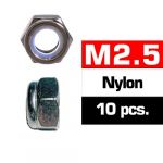 Ultimate Racing M2,5 Nylon Locknuts (10 Pcs) Ultimate - UR165250