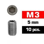 Ultimate Racing M3X5MM Set Screws (10 Pcs) Ultimate - UR164305