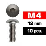Ultimate Racing M4X12MM Button Head Screws (10 Pcs) Ultimate - UR162412