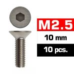 Ultimate Racing M2,5X10MM Flat Head Screws (10 Pcs) Ultimate - UR1612510