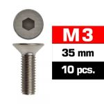 Ultimate Racing M3X35MM Flat Head Screws (10 Pcs) Ultimate - UR161335