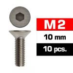 Ultimate Racing M2X10MM Flat Head Screws (10 Pcs) Ultimate - UR161210