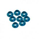 Ultimate Racing Alu. Nylon Nut W/flanged Blue 3 mm. (10PCS) - UR1503-A