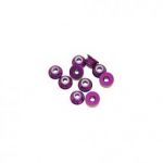Ultimate Racing Alu. Nylon Nut W/flanged Purple 3 mm. (10PCS) - UR1503-P