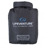 Lifeventure Saco Cama Ultimate Silk Sleeping Bag Liner Rectangular Black