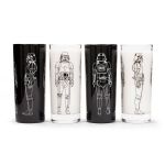 Conjunto de 4 Copos Altos Star Wars 320ml - Design Original dos Stormtroopers