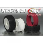 6MIK WEAPON 2.0 9/22 tyres + Inserts + White Rims / ULTRA (Pair) TKU15922