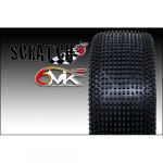 6MIK SCRATCH 15/25 tyres + Inserts + White Rims / ULTRA (Pair) TKU171525
