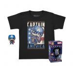 Funko Pocket POP! & Tee Marvel Captain America (L)