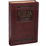 Bíblia Sagrada Letra Gigante (ARA) Castanho c/ Notas e Indice