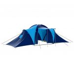vidaXL Tenda de Campismo 9 Pessoas Tecido Azul Escuro e Azul - 90411
