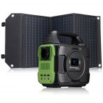 Bresser Kit Bateria Externa Portátil 300 W + Painel Solar 60 W Bresser, Campismo Viagem Black