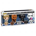 Funko POP! Star Wars - Luke Skywalker / Chewbacca / Darth Vader / Stormtrooper (Flocked) #4Pack