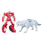Hasbro Figura combinadora Arcee e Silverfang Beast Alliance Ascensão dos Transformers Beasts 13 cm
