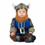 Viving Costumes Viking Adorable Monkey With Integrated Belt Hat And Beard Costume Azul 24 Months-3 Anos