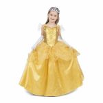 Viving Costumes Princess Rose Enchanted With Dress Gloves Enaguas And Tiara Costume Amarelo 10-12 Anos