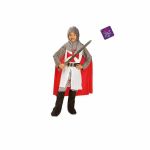 Viving Costumes Medieval Knight With Capa Costume Vermelho 10-12 Anos