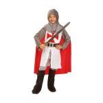 Viving Costumes Medieval Knight With Capa Disfarce Criança Vermelho 7-9 Anos