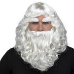 Viving Costumes Santa Claus With Beard And Eyebrows 202g Wig Preto